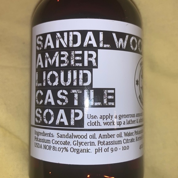 3/$15 Sandalwood Amber Castile Soap - Picture 2 of 4